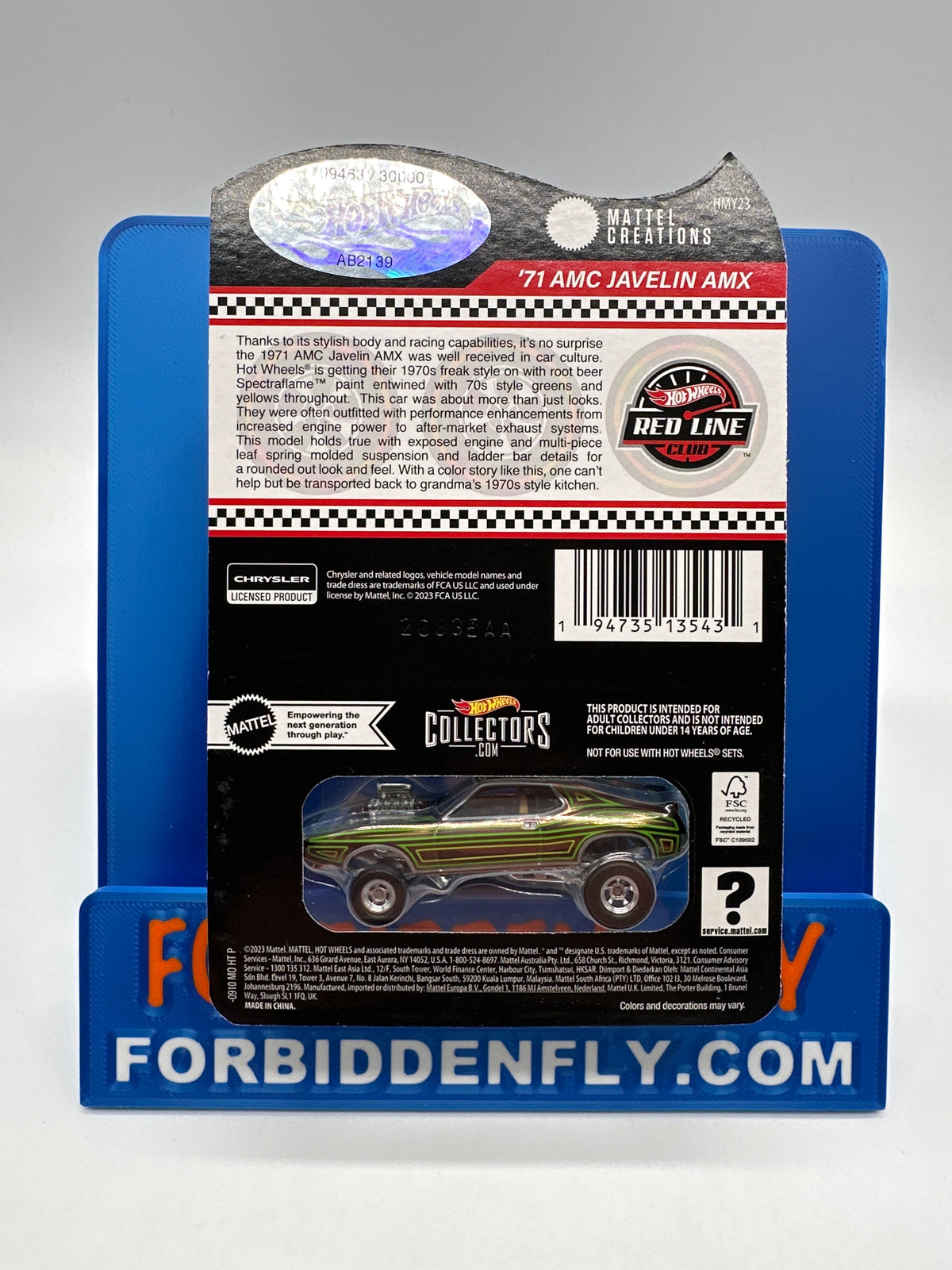 Cyclone Red Line Club Hot Wheels RLC Red Line Club - 2024 Release - ‘71 AMC Javelin AMX - Co ...