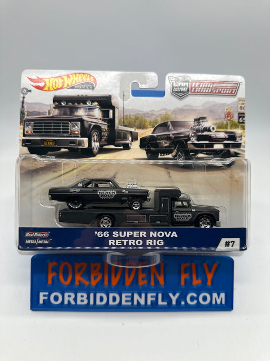 Hot Wheels Car Culture Team Transport - #7 - Black Hole ‘66 Super Nova & Retro Rig