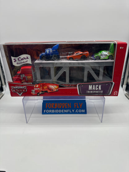 Disney Pixar Cars Movie - World of Cars - Mack Transporter Hauler with 3 Tuners Cars Set