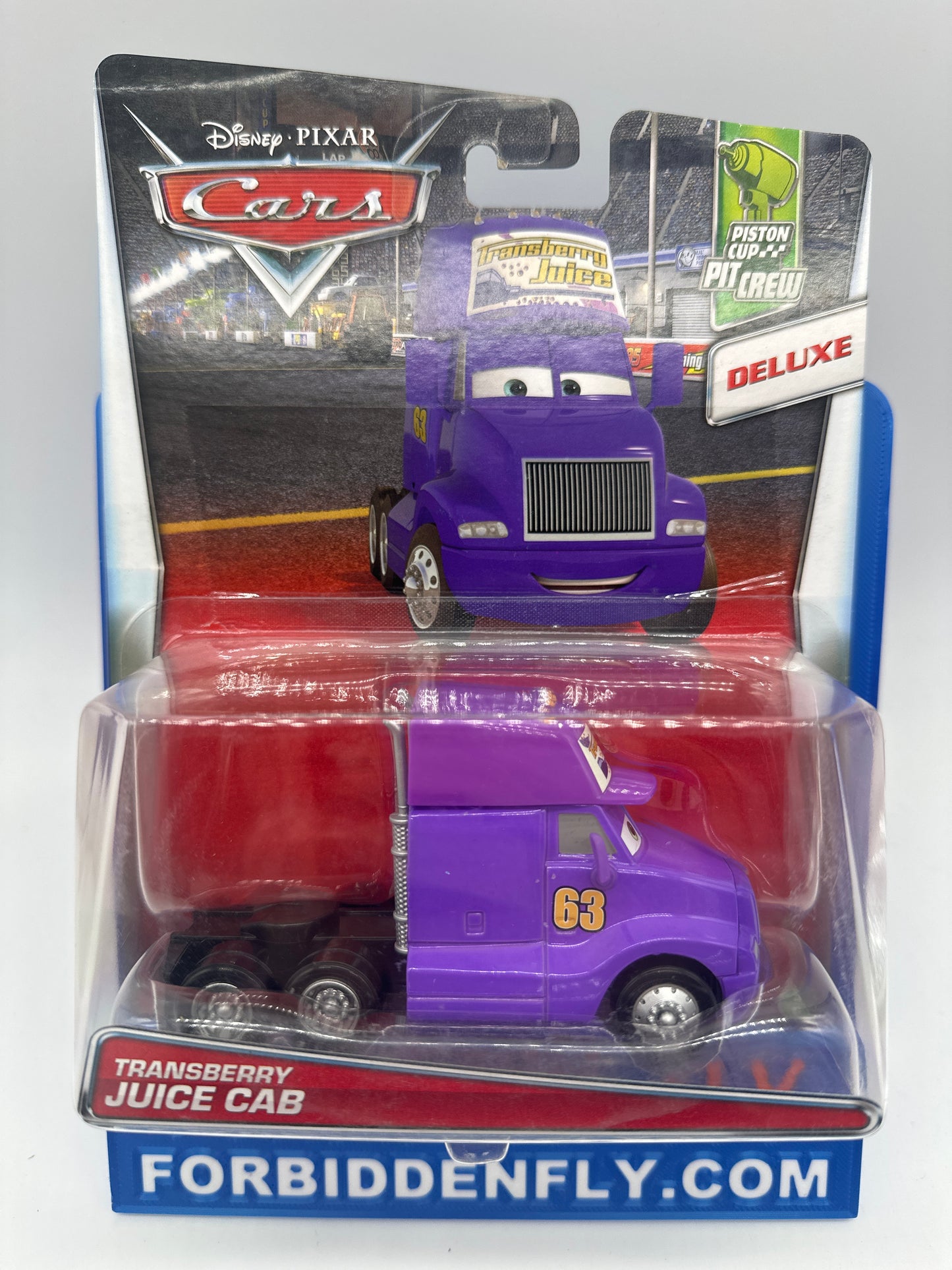 Disney Pixar Cars Movie - Piston Cup Pit Crew Series Deluxe Size - #63 Transberry Juice Semi Cab