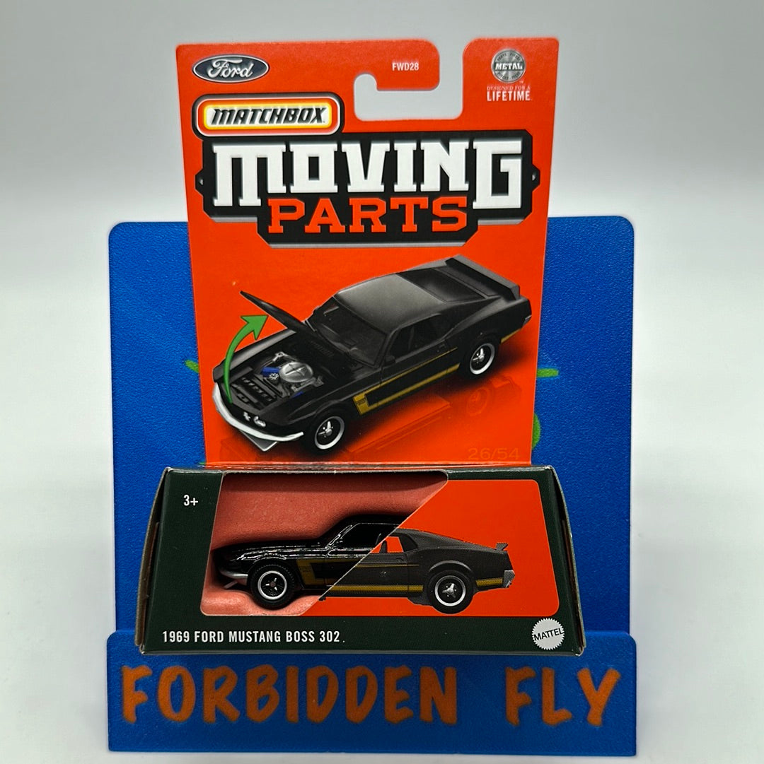 Matchbox Moving Parts Series - Black 1969 Ford Mustang Boss 302