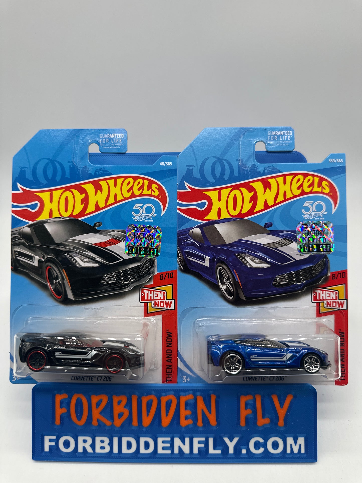 Hot Wheels Mainline - Factory Stickered 2018 - Corvette C7 Z06 - Lot Of 2