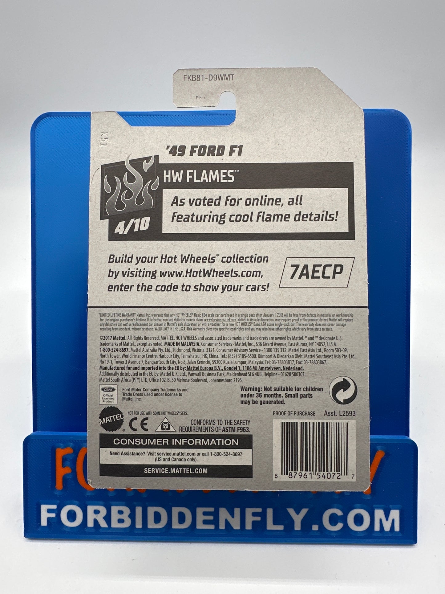 Hot Wheels Mainline - Factory Stickered 2018 - Exclusive Zamac Edition #4/18 - ‘49 Ford F1