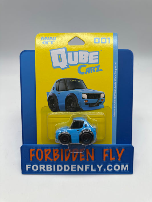 Mini GT Qube Carz - #001 Nissan Skyline Kenmeri Liberty Walk Baby Blue