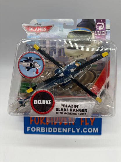 Disney Pixar Planes Movie - Chops Night Series - Deluxe Size “Blazin” Blade Ranger with Working Hoist