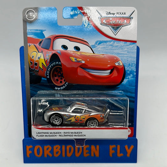 Disney Pixar Cars Movie - Silver Collection Series - Silver Lightning McQueen