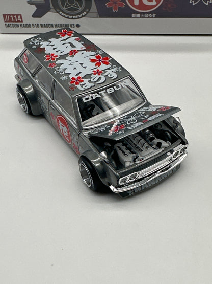 Kaido House (x MiniGT) - Raw Chase #114 - Purple Datsun Kaido 510 Wagon Hanami V3