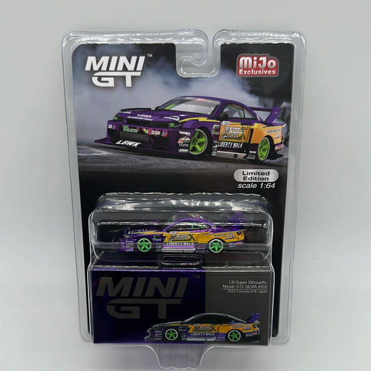 Mini GT Regular Release #576 - Purple Liberty Walk LB Super Silhouette Nissan S15 Silvia #555