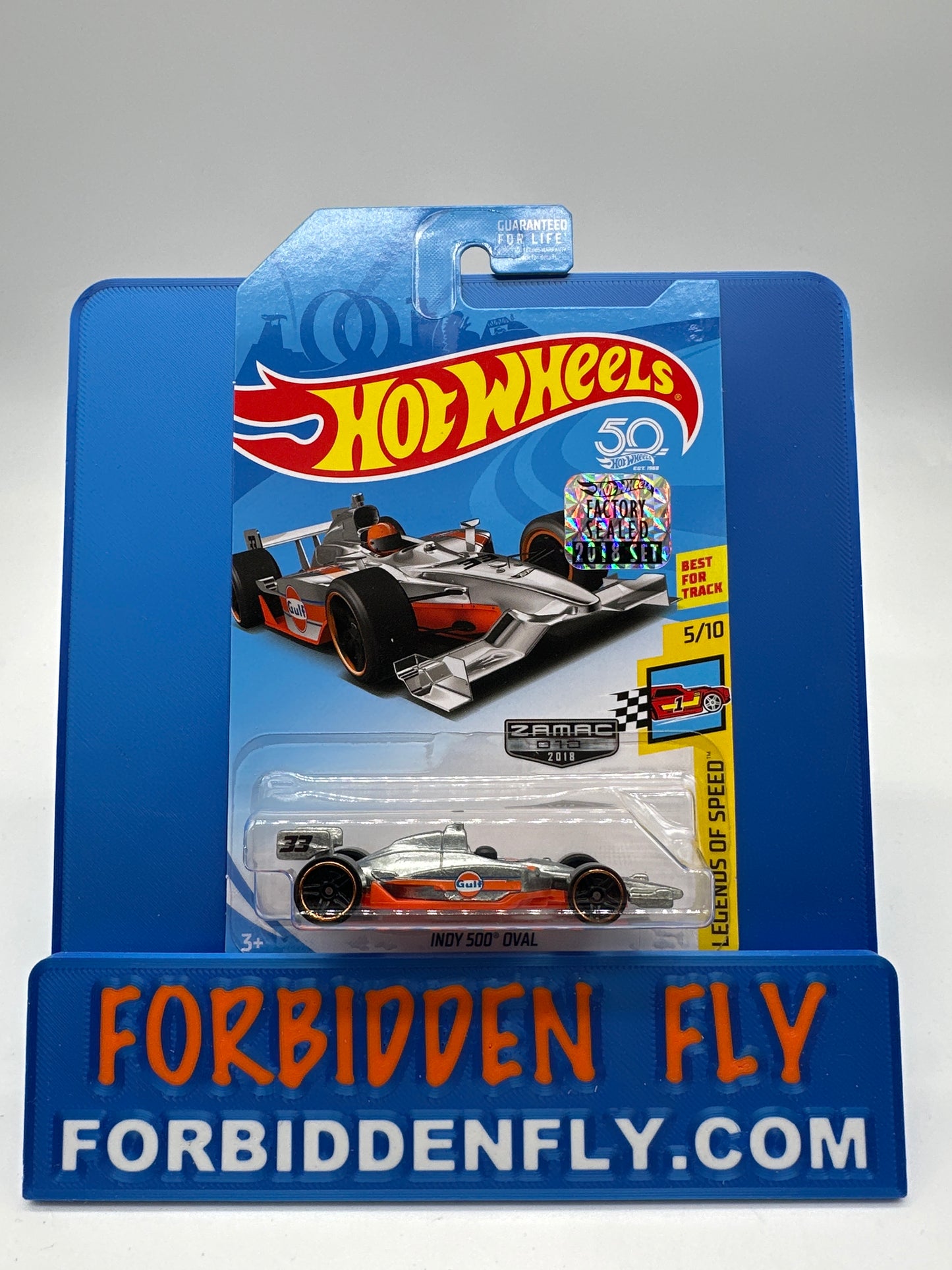 Hot Wheels Mainline - Factory Stickered 2018 - Exclusive Zamac Edition #10/18 - Indy 500 Oval