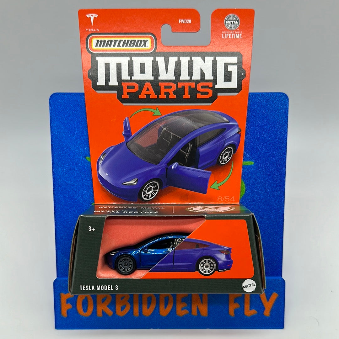 Matchbox Moving Parts Series - Blue Tesla Model 3