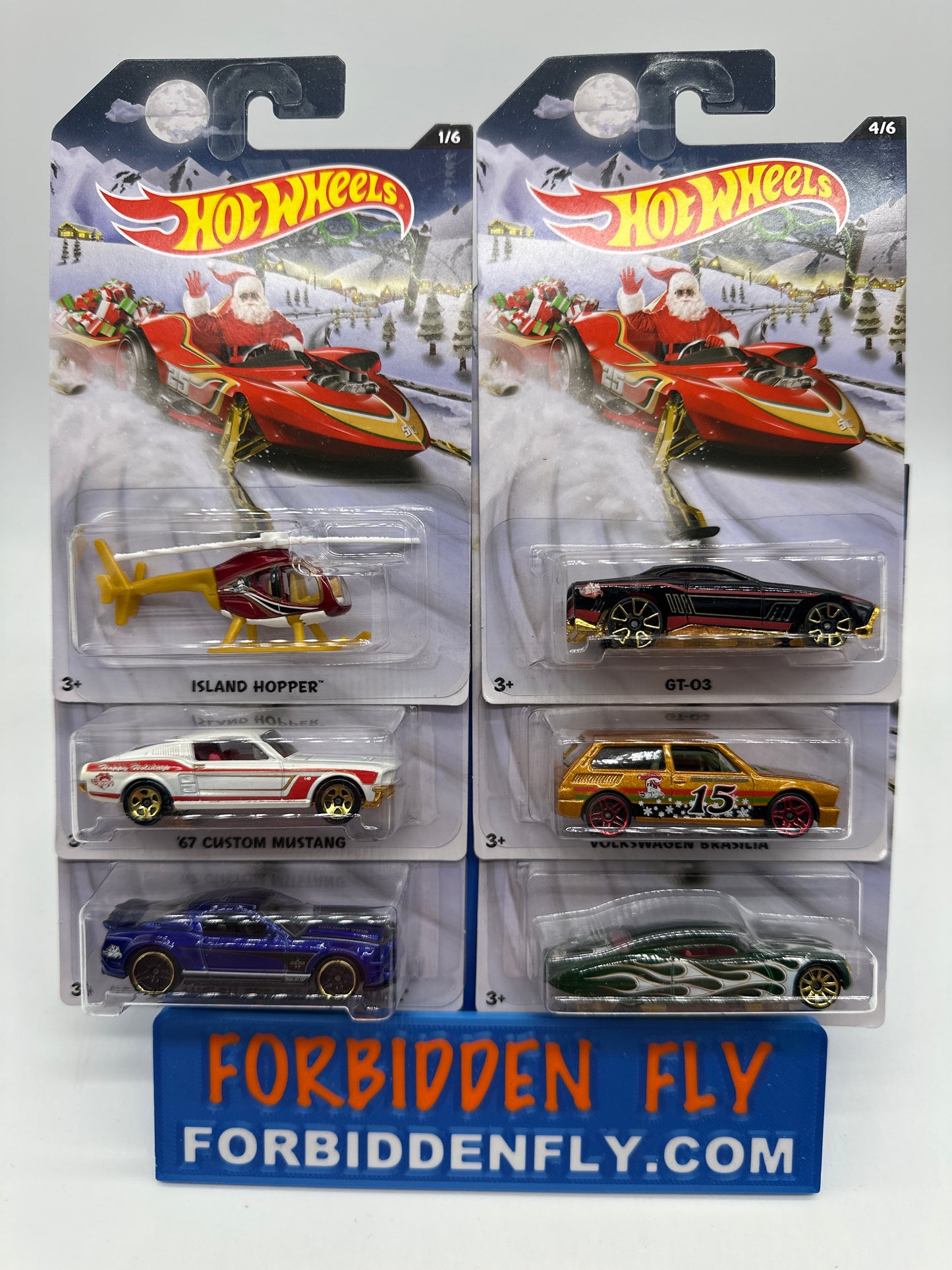 Hot Wheels - Wal Mart Exclusive 2015 Holiday Hot Rods Series - Complete Set of 6