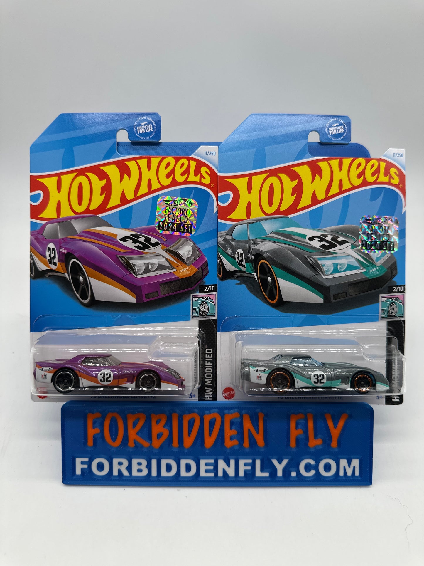 Hot Wheels Mainline - Factory Stickered 2024 - ‘76 Greenwood Corvette - Lot Of 2