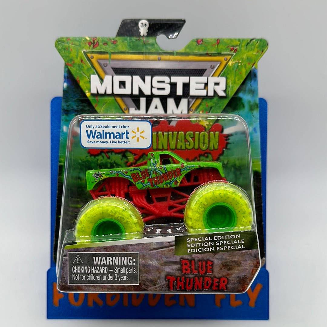 Spinmaster Monster Jam Monster Trucks - Walmart Exclusive Zombie Invasion Series - Blue Thunder