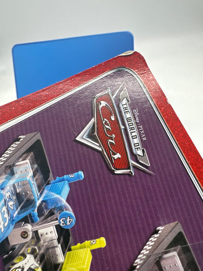 Disney Pixar Cars Movie - World of Cars Launcher and Vehicle Set - Pit Row Race Off Leak Less #52