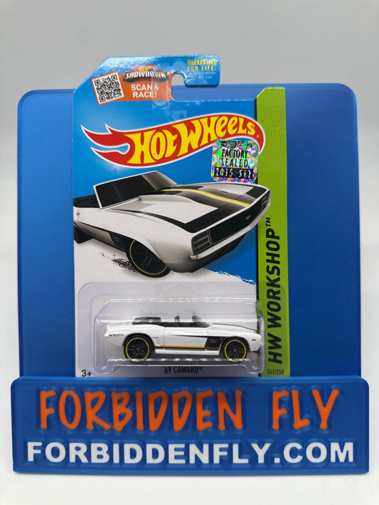 Hot Wheels 2015 Factory Sticker - ‘69 Camaro - White
