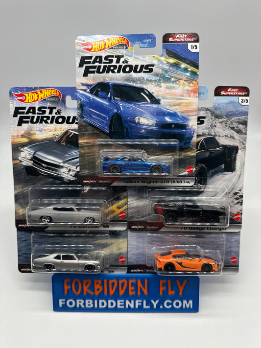 Hot Wheels Premium - Fast & Furious - Fast Superstars Series Set of 5