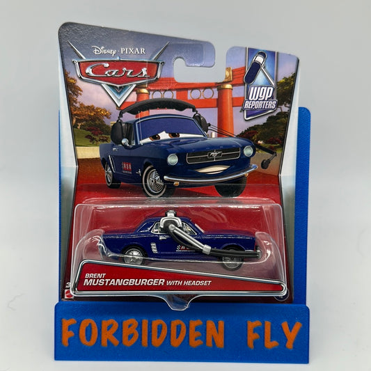 Disney Pixar Cars Movie - WGP Reporters Series - Brent Mustangburger with Headset