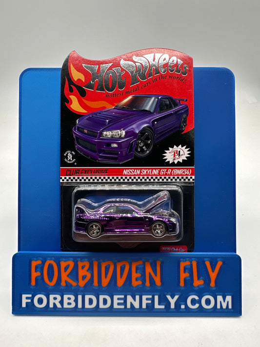 Hot Wheels RLC Red Line Club - 2020 Release - Purple Nissan Skyline GT-R (BNR34) Club Car