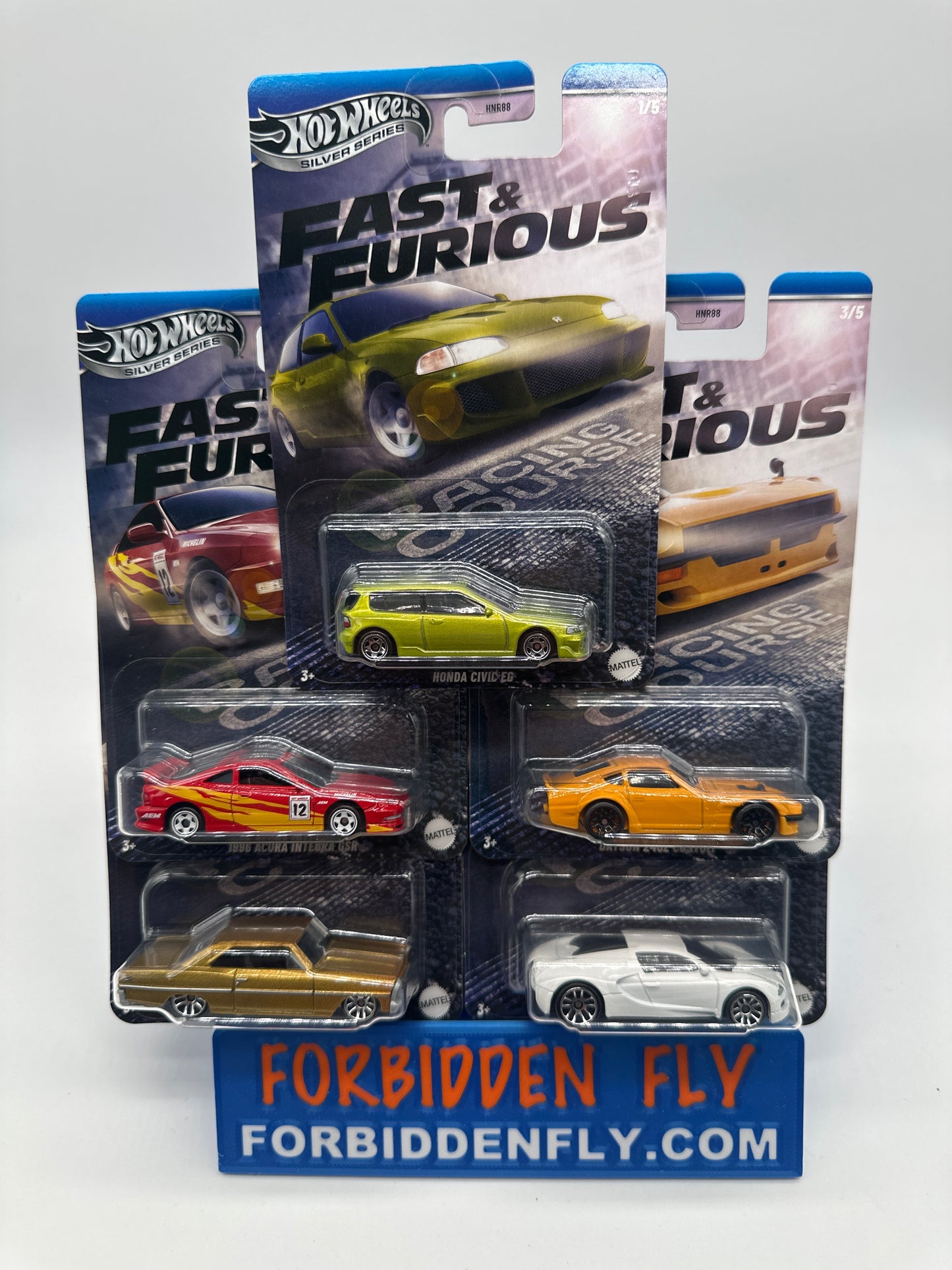 Hot Wheels 2025 Silver Series - Wal Mart Exclusive - Fast & Furious Racing Course Series - Complete Set Of 5