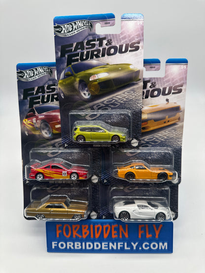 Hot Wheels 2025 Silver Series - Wal Mart Exclusive - Fast & Furious Racing Course Series - Complete Set Of 5