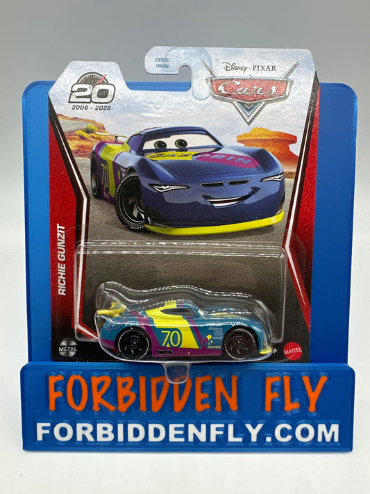 Disney Pixar Cars Movie - 20 Year Anniversary Release - Richie Gunzit (Next Gen Racer #70 Gasprin)