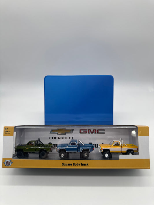 M2 Machines Hauler - Square Body Truck Series S39 - 1973 Chevrolet Cheyenne Super 10 4X4, 1976 Chevrolet Scottsdale 4X4 & 1976 GMC Sierra Grande 15 4X4
