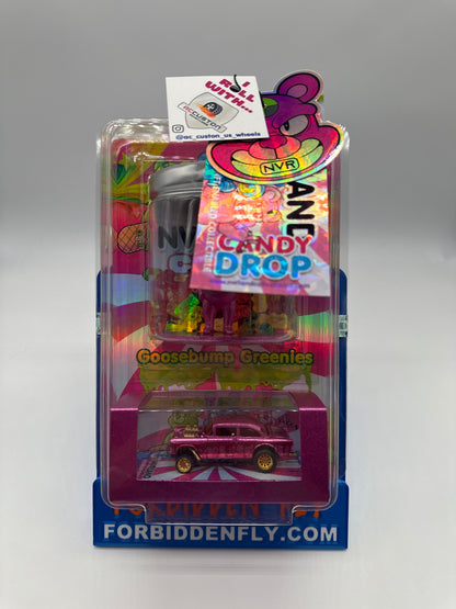 NVRLand Collectibles - 2023 WhatNot Candy Drop Release Car - 1955 Chevy Bel Air Gasser - Goosebump Greenies - Melinda Slayer - CHASE