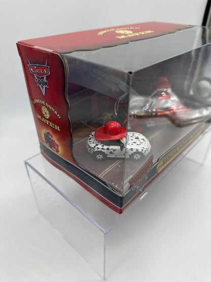 Disney Pixar Cars Movie - 2009 SDCC Comic Con Exclusive - Toon Metallic Rescue Squad Mater with Dalmatian Mia & Tia w/ Lights & Display