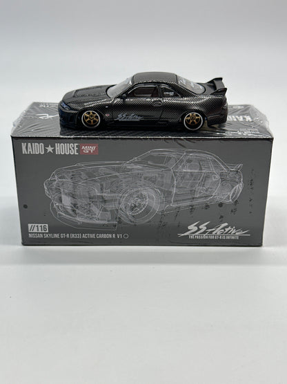 Kaido House (x MiniGT) - Regular Release #116 - Nissan Skyline GT-R (R33) Active Carbon R V1