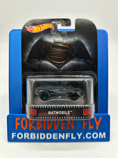 Hot Wheels 2016 Retro Entertainment Premium Single - DC Batman vs Superman (Logo Card) Batmobile (Movie Reel Packaging)