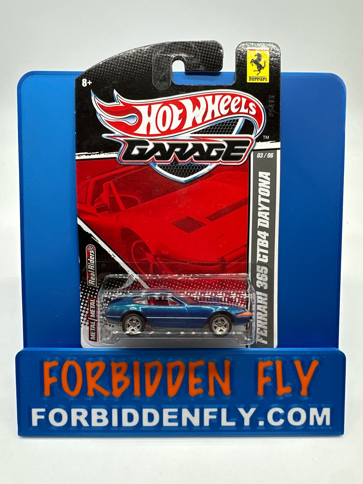 Hot Wheels Premium - HW Garage Series (Ferrari) - Blue Ferrari 365 GTB4 Daytona (#3/6)
