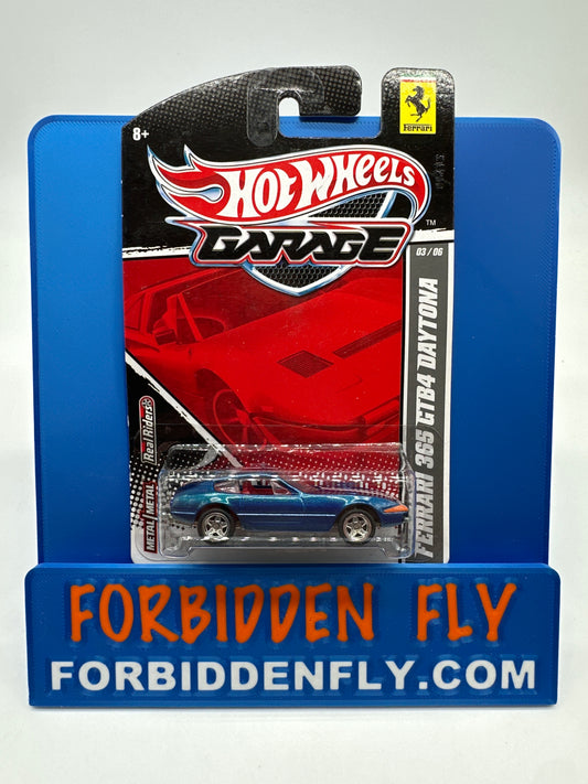 Hot Wheels Premium - HW Garage Series (Ferrari) - Blue Ferrari 365 GTB4 Daytona (#3/6)