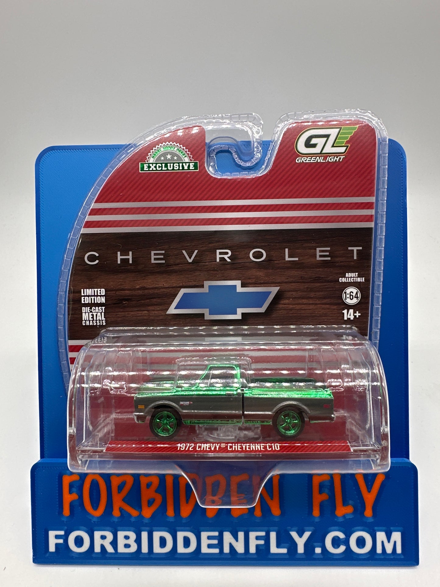 GreenLight - 2025 Hobby Exclusive - #30547 - 1972 Chevy Cheyenne C10 - Red - Green Machine - Chase Edition