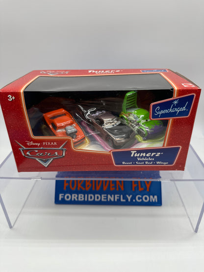 Disney Pixar Cars Movie - Supercharged Series - Tunerz (Tuners) Vehicle Set (Boost, Snot Rod, Wingo 3 Pack)