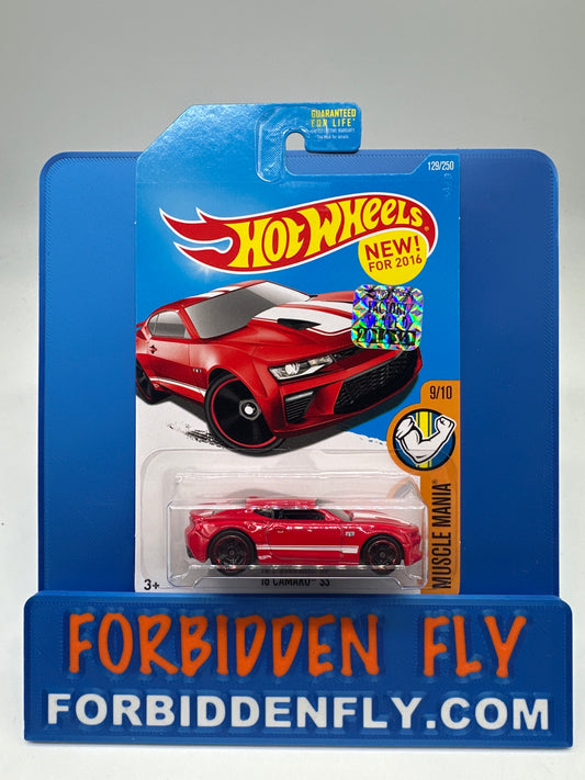 Hot Wheels 2016 Factory Sticker - ‘16 Camaro SS - Red
