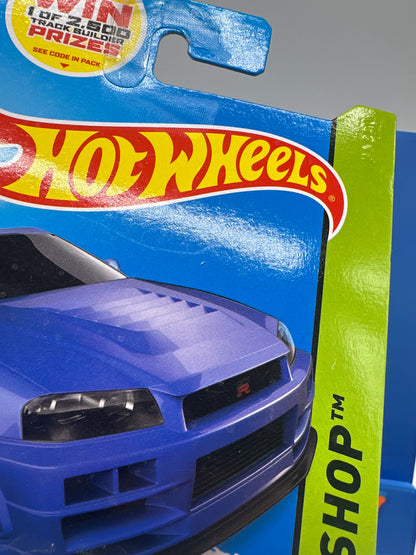 Hot Wheels Mainline - 2014 HW Workshop Series - Nissan Skyline GT-R (R34) - Blue