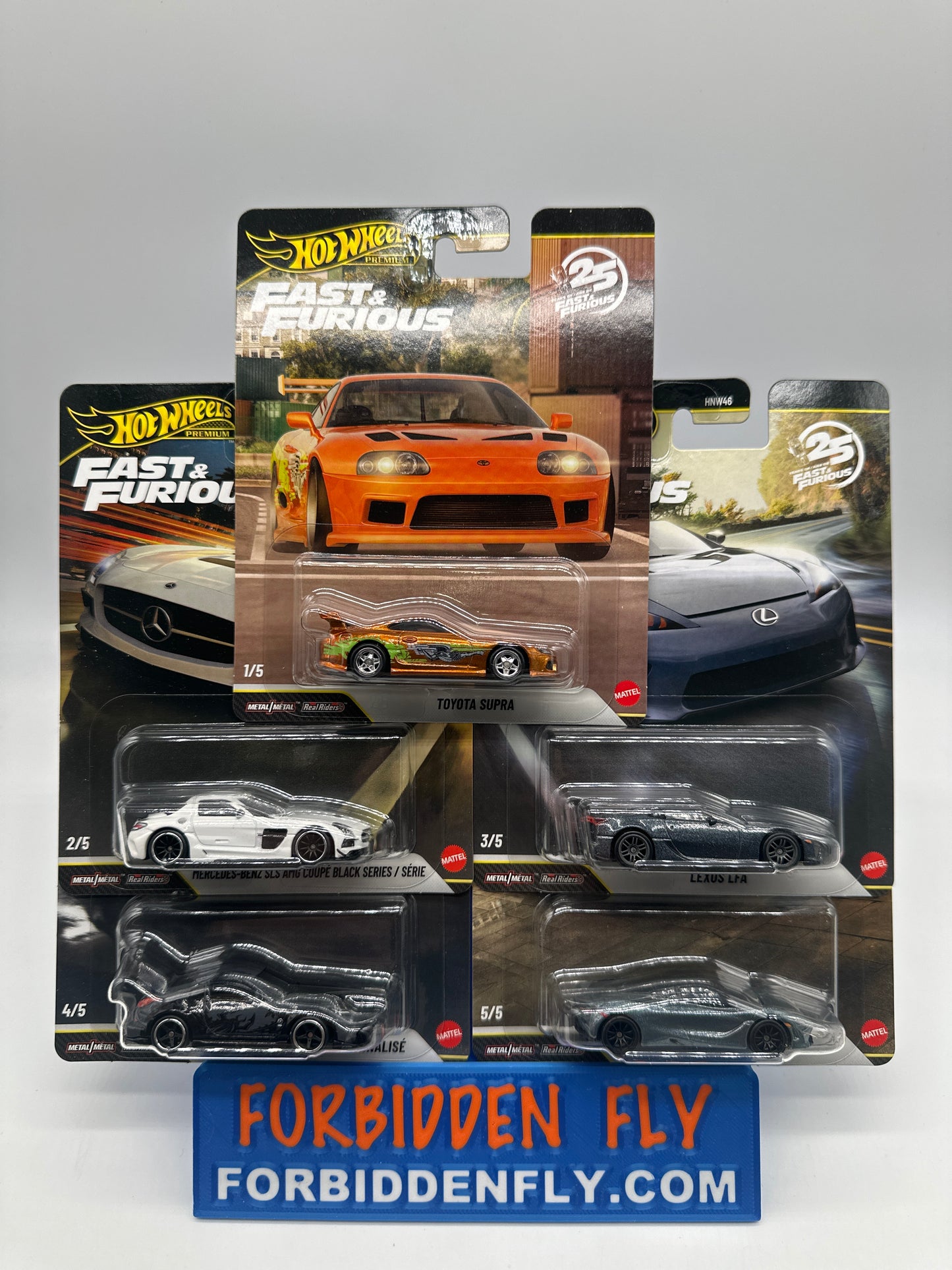 Hot Wheels Premium - Fast & Furious Retro 25 Years Of Fast & Furious - 2026 Mix R - Set of 5