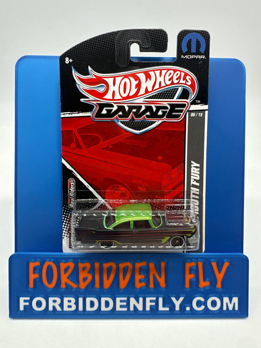 Hot Wheels Premium - HW Garage Series (Mopar) - Green & Matte Black ‘57 Plymouth Fury (#6/15)
