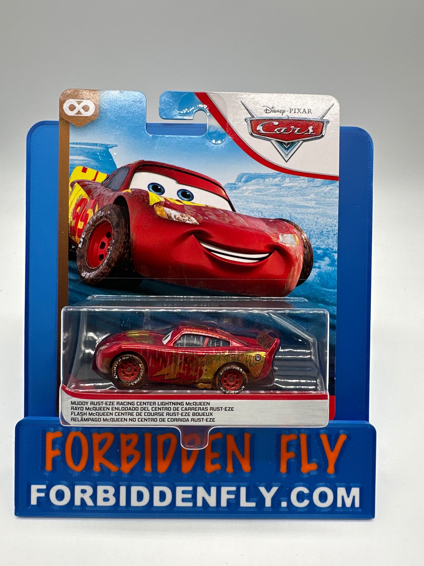 Disney Pixar Cars Movie - Thunder Hollow Series - Muddy Rust-Eze Racing Center Lightning McQueen