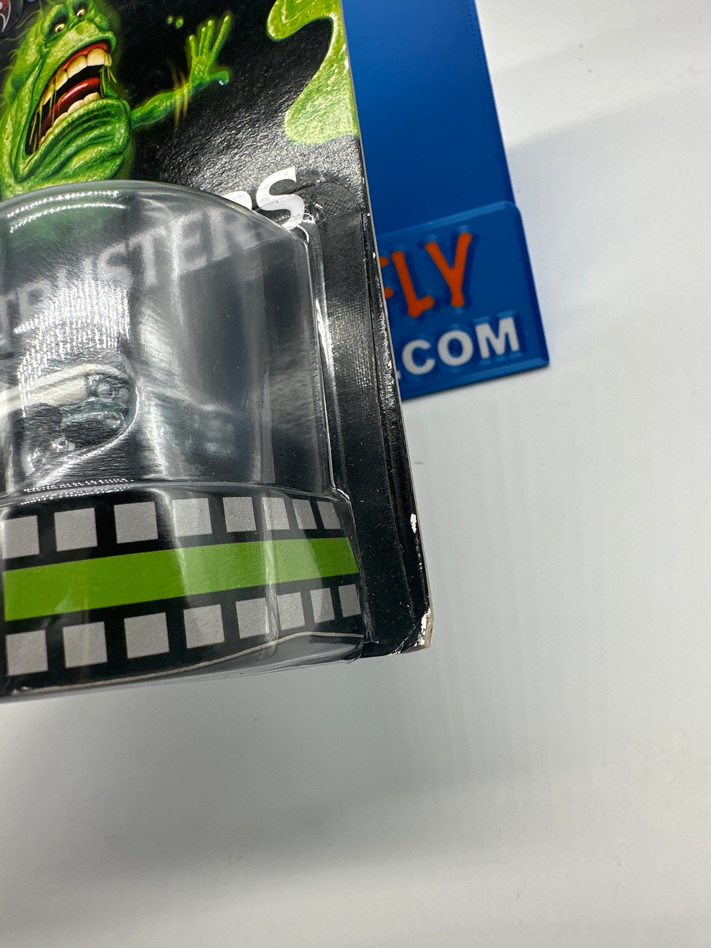 Hot Wheels 2013 Retro Entertainment Premium Single - Ghostbusters Slimer Card Ecto-1 (Movie Reel Packaging)