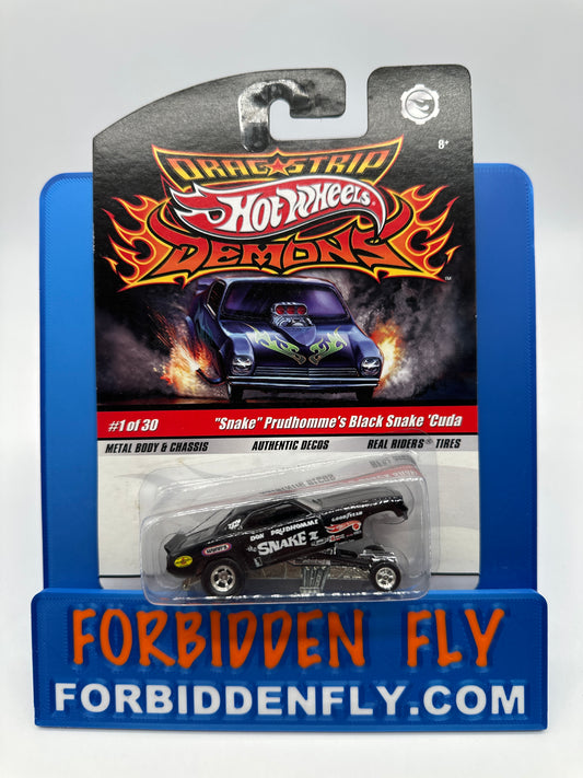 Hot Wheels Vintage Drag Strip Demons Series - #1/30 - “Snake” Prudhomme’s Black Snake ‘Cuda