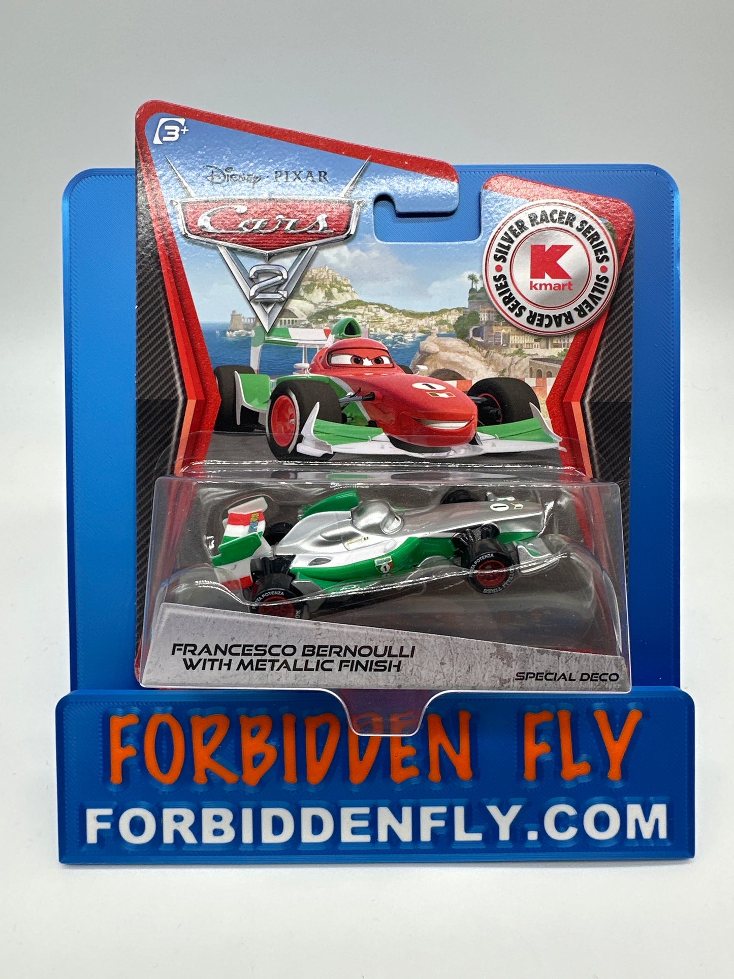 Disney Pixar Cars Movie - K Mart Exclusive Silver Racer Series - Francesco Bernoulli with Metallic Finish