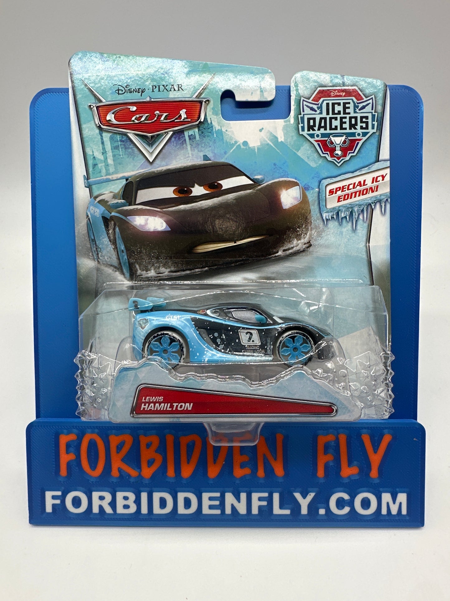 Disney Pixar Cars Movie - 2015 Ice Racers Series (“Icy Edition” Card) - Lewis Hamilton