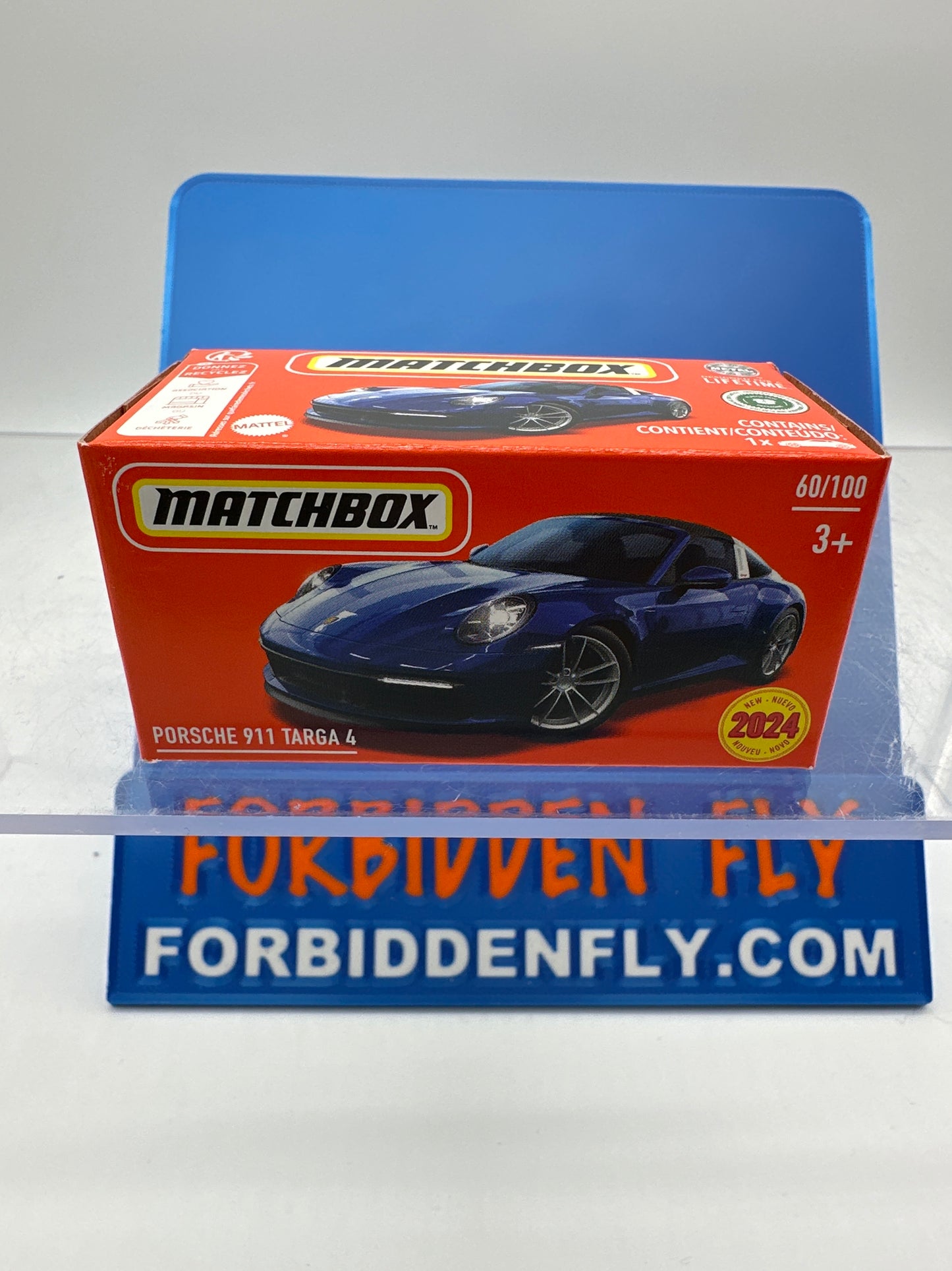 Matchbox Power Grabs - #60/100 - Blue Porsche 911 Targa 4