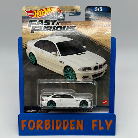 Hot Wheels Premium - Fast & Furious 2023 Retro Mix C Series #3/5 - White & Green Wheels BMW M3 E46