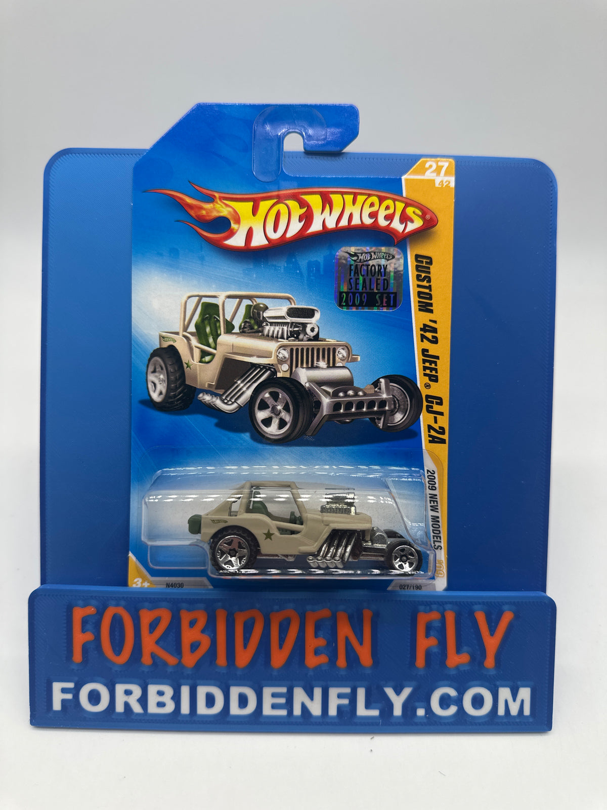 Hot Wheels Mainline - 2009 Factory Stickered - 2009 New Model Series - Custom ‘42 Jeep CJ-2A - Lot Of 2