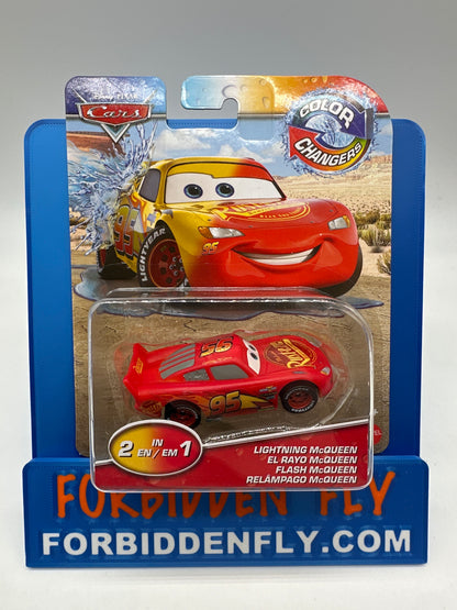 Disney Pixar Cars Movie - Color Changers - Lightning McQueen - Yellow to Red