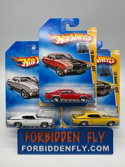 Hot Wheels Mainline - 2009 Factory Stickered - 2009 New Models Series - ‘70 Buick GSX - Lot Of 3