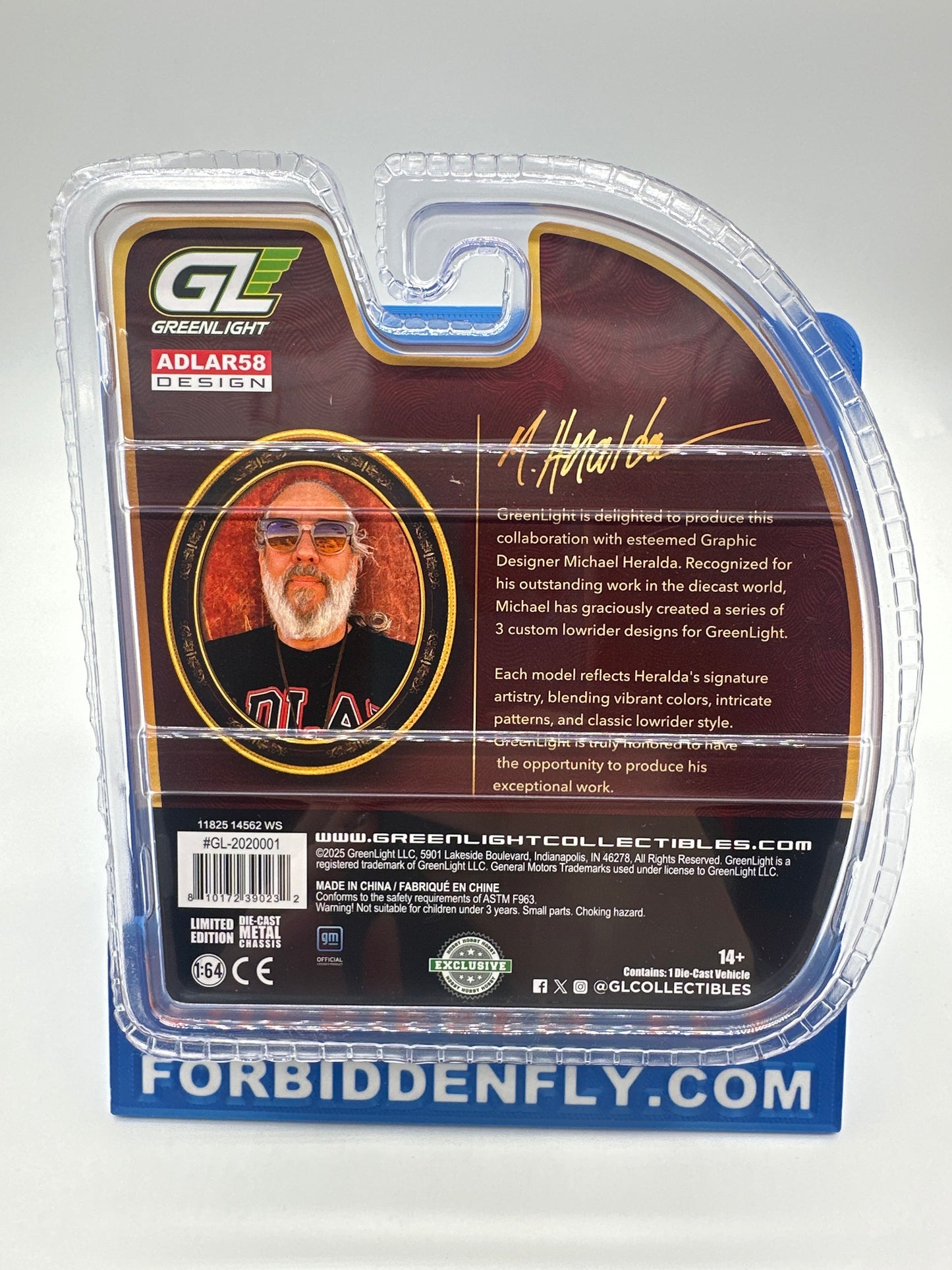 GreenLight - 2026 Hobby Exclusive Artisan Collection Lowrider - #2020001 - Michael Heralda Adlar58 Design 1963 Chevrolet Impala Lowrider - Regular Edition