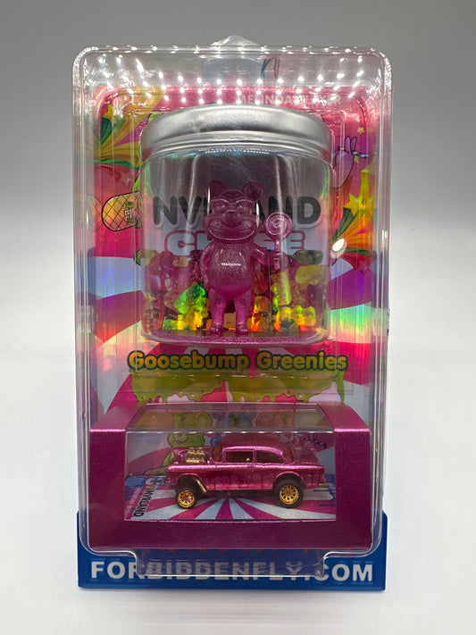 NVRLand Collectibles - 2023 WhatNot Candy Drop Release Car - 1955 Chevy Bel Air Gasser - Goosebump Greenies - Melinda Slayer - CHASE